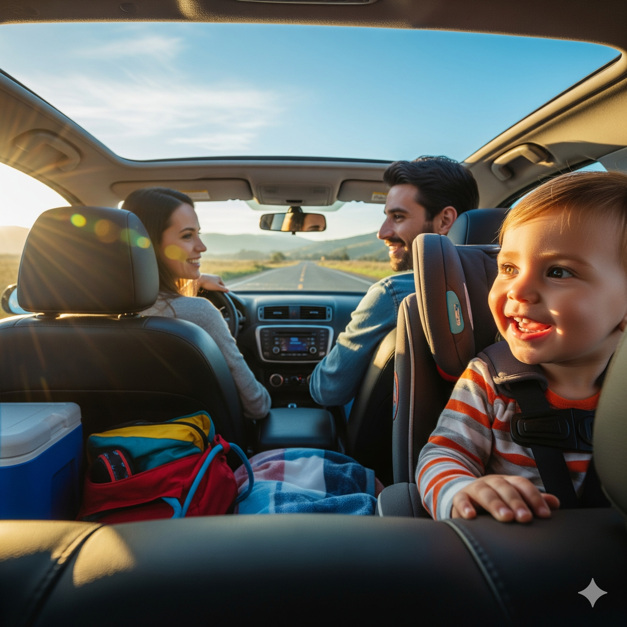 rodzina w czasie podróży samochodem - malewyprawy.pl
